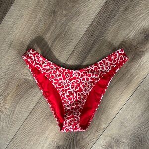 PacSun Red Floral Bikini Bottom